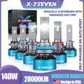 H4 - X-7Seven Apollo gen3 LED Headlights High/Low - 6500k White 140Watts - 28000Lumens