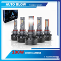 H4 - Auto Glow Turbo Series - 180 watts - 30000 lumens - One year warranty