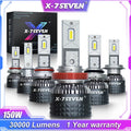 HB3(9005) - X-7Seven Zeus LED Headlights For High Beam - 6500k White - 150watts 30000Lumens - USA - With One Year Warranty